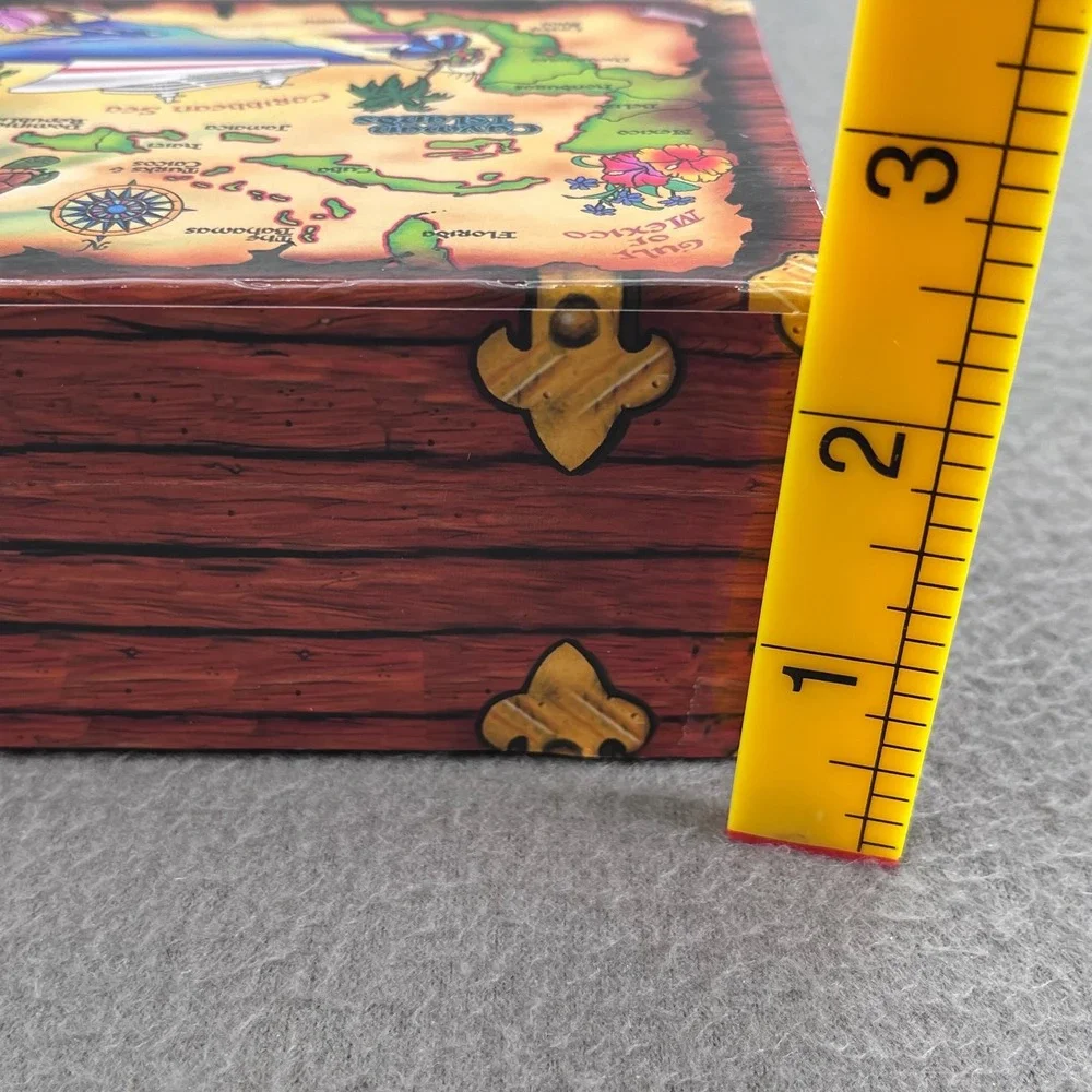 Cayman Islands Souvenir Shot Glass Set Frosted Glass Treasure Chest Box Tropical